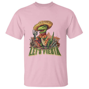 Cinco De Mayo T Shirt Let's Fiesta Mexican Dinosaur Toddler Boys TS09 Light Pink Printyourwear