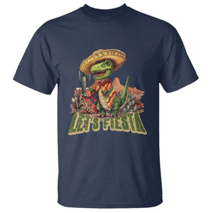 Cinco De Mayo T Shirt Let's Fiesta Mexican Dinosaur Toddler Boys TS09 Navy Printyourwear