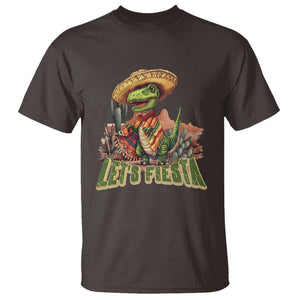 Cinco De Mayo T Shirt Let's Fiesta Mexican Dinosaur Toddler Boys TS09 Dark Chocolate Printyourwear