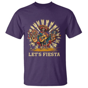 Cinco De Mayo T Shirt Let's Fiesta Skeleton Dancing Mexican Party TS09 Purple Printyourwear