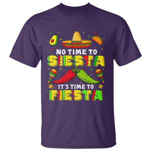 Cinco De Mayo T Shirt No Time To Siesta It's Time To Fiesta Mexican Party TS09 Purple Printyourwear