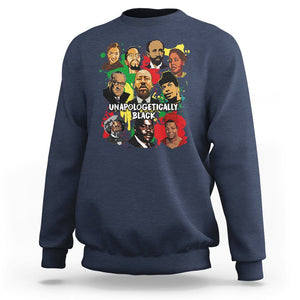 Civil Rights Leaders Sweatshirt Unapologetically Dope Black TS02 Navy Printyourwear