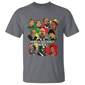 Civil Rights Leaders T Shirt Unapologetically Dope Black TS02 Charcoal Printyourwear