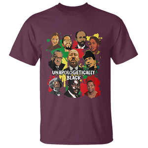 Civil Rights Leaders T Shirt Unapologetically Dope Black TS02 Maroon Printyourwear