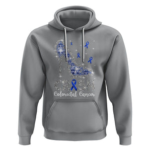 Colorectal Cancer Awareness Hoodie Crush Colon Colonscopy Blue Ribbon High Heels TS09 Sport Gray Printyourwear