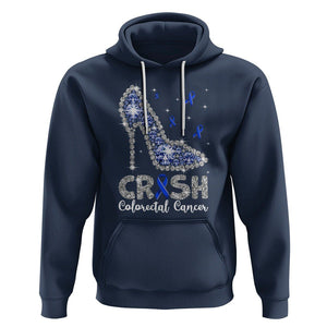 Colorectal Cancer Awareness Hoodie Crush Colon Colonscopy Blue Ribbon High Heels TS09 Navy Printyourwear