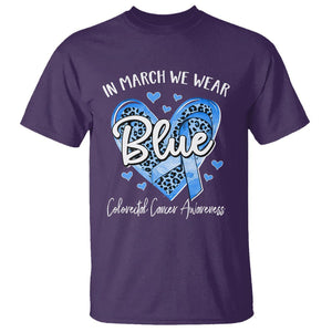 Colorectal Cancer Awareness T Shirt In March We Wear Blue For Colon Colonscopy TS09 Purple Printyourwear