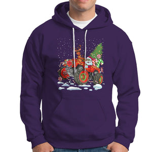 Construction Excavator Christmas Tree Light Hoodie TS09 Purple Printyourwear