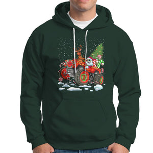 Construction Excavator Christmas Tree Light Hoodie TS09 Dark Forest Green Printyourwear