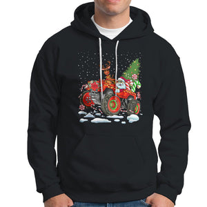 Construction Excavator Christmas Tree Light Hoodie TS09 Black Printyourwear