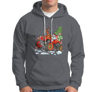 Construction Excavator Christmas Tree Light Hoodie TS09 Charcoal Printyourwear