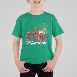 Construction Excavator Christmas Tree Light T Shirt For Kid TS09 Irish Green Printyourwear