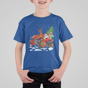 Construction Excavator Christmas Tree Light T Shirt For Kid TS09 Royal Blue Printyourwear