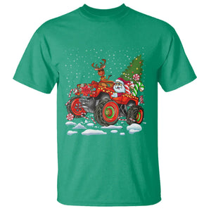 Construction Excavator Christmas Tree Light T Shirt TS09 Irish Green Printyourwear