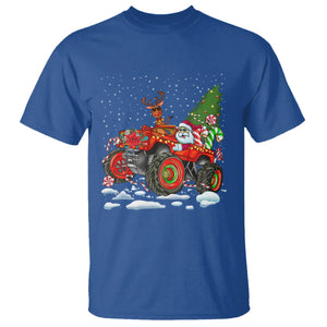 Construction Excavator Christmas Tree Light T Shirt TS09 Royal Blue Printyourwear