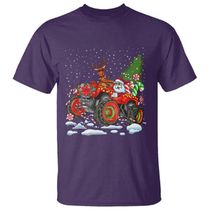Construction Excavator Christmas Tree Light T Shirt TS09 Purple Printyourwear