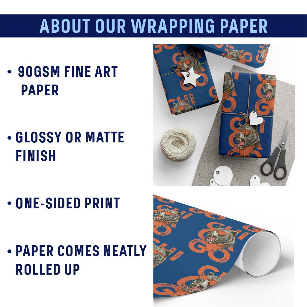 Cool Chicago Pride Br Graphic Wrapping Paper Roll TS02 Print Your Wear