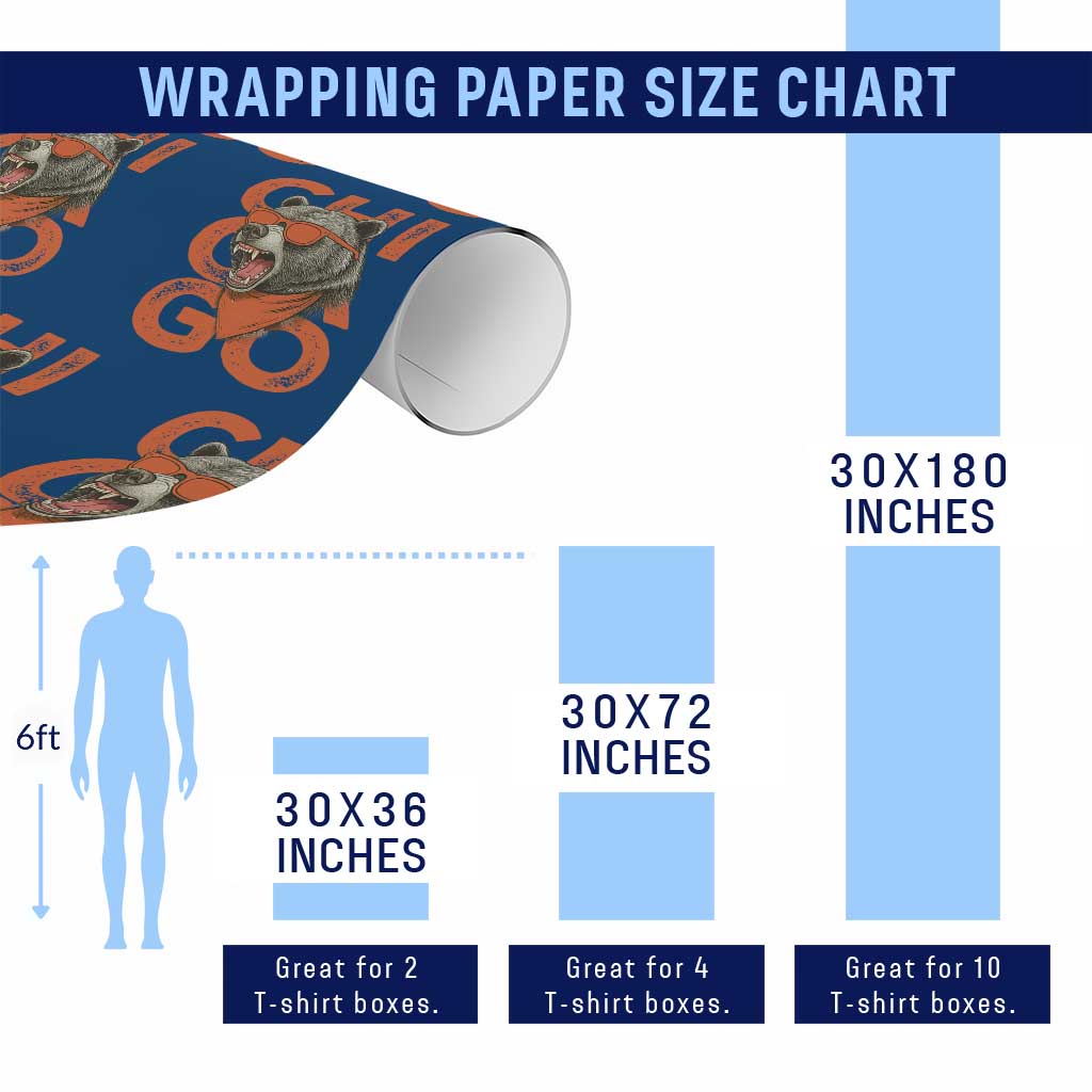 Cool Chicago Pride Br Graphic Wrapping Paper Roll TS02 Print Your Wear
