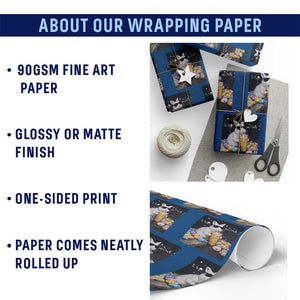 Cool Easter Bunny Drinking Iced Coffee Graphic Wrapping Paper Roll Funny Sunglasses Rabbit Spring Aesthetic TS02 Print Your Wear
