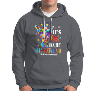 Cool Giraffe Autism Hoodie It's Ok To Be Different Jigsaw Puzzle TS01 Charcoal Printyourwear