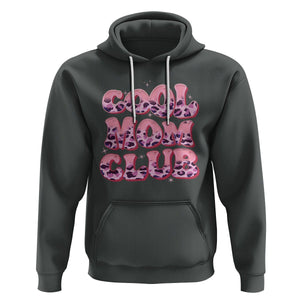 Cool Mom Club Hoodie Pink Leopard Mama Club Mother's Day TS02 Dark Heather Printyourwear