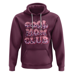 Cool Mom Club Hoodie Pink Leopard Mama Club Mother's Day TS02 Maroon Printyourwear