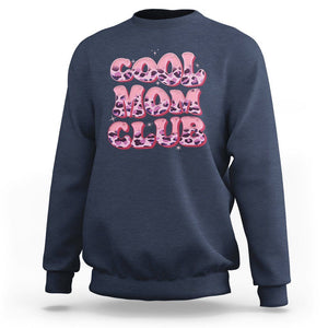 Cool Mom Club Sweatshirt Pink Leopard Mama Club Mother's Day TS02 Navy Printyourwear