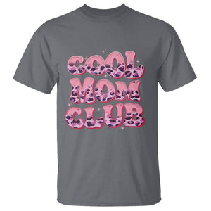 Cool Mom Club T Shirt Pink Leopard Mama Club Mother's Day TS02 Charcoal Printyourwear