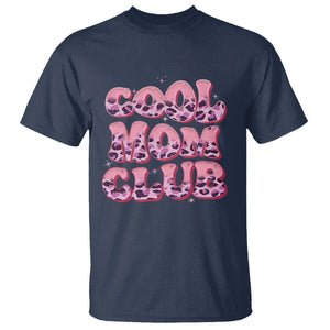 Cool Mom Club T Shirt Pink Leopard Mama Club Mother's Day TS02 Navy Printyourwear