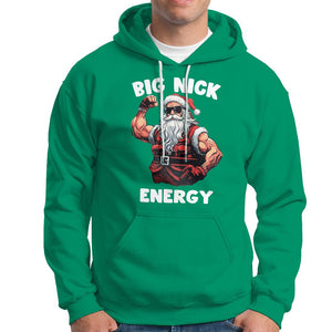 Cool Santa Claus Hoodie Big Nick Energy TS02 Irish Green Printyourwear