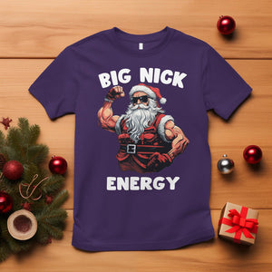 Cool Santa Claus T Shirt Big Nick Energy TS02 Purple Printyourwear