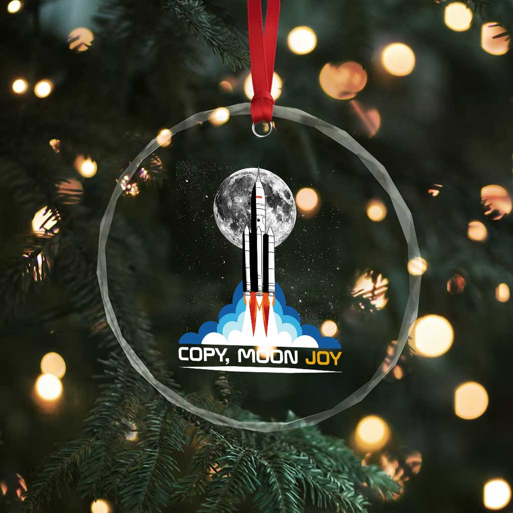Copy Moon Joy Crystal Glass Ornament Rocket Launch Full Moon TS14 Print Your Wear