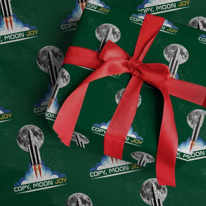 Copy Moon Joy Wrapping Paper Roll Rocket Launch Full Moon TS14 Green Print Your Wear