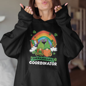 Cute St. Patricks Day Hoodie Shenanigans Coordinator Gnomes Rainbow TS02 Printyourwear