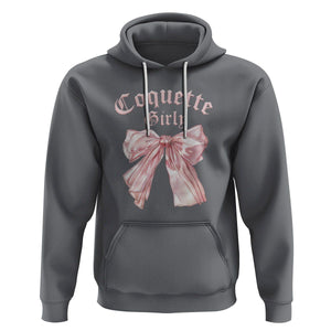 Coquette Girly Hoodie Pink Bow TS02 Charcoal Printyourwear