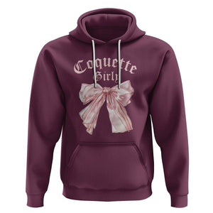 Coquette Girly Hoodie Pink Bow TS02 Maroon Printyourwear