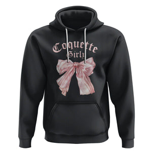 Coquette Girly Hoodie Pink Bow TS02 Black Printyourwear