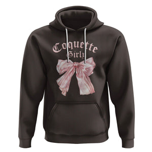 Coquette Girly Hoodie Pink Bow TS02 Dark Chocolate Printyourwear