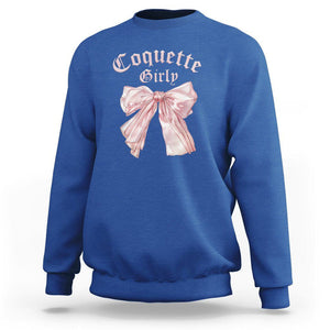 Coquette Girly Sweatshirt Pink Bow TS02 Royal Blue Printyourwear