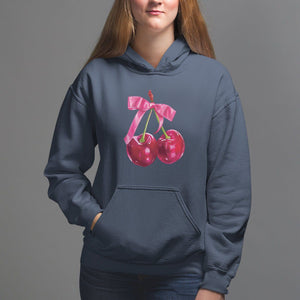 Coquette Hoodie Kawaii Cherry Aesthetic Trendy Girly Girl TS09 Navy Printyourwear