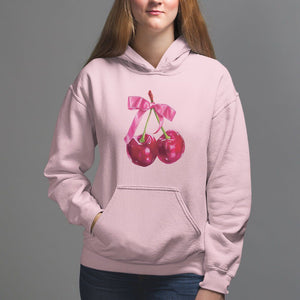 Coquette Hoodie Kawaii Cherry Aesthetic Trendy Girly Girl TS09 Light Pink Printyourwear