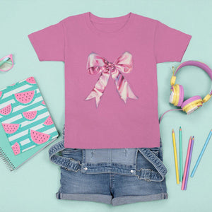 Coquette T Shirt For Kid Pink Ribbon Aesthetic Trendy Girly Girl TS09 Azalea Printyourwear