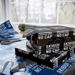 Cornhole King Wrapping Paper Roll No Cap Funny Bean Bag Toss Game TS10 Black Print Your Wear