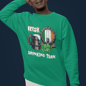 St. Patrick's Day Sweatshirt Beer Drinking Team Ireland Flag TS09 Printyourwear