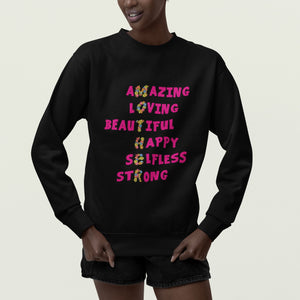 Mother Definition Sweatshirt Amazing Loving Beautiful Happy Selfless Strong Floral Mom's Day TS02 Printyourwear