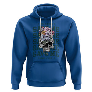 Country Music Hoodie Somebody Save Me From Myself Western Retro TS02 Royal Blue Printyourwear