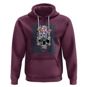 Country Music Hoodie Somebody Save Me From Myself Western Retro TS02 Maroon Printyourwear