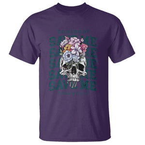 Country Music T Shirt Somebody Save Me From Myself Western Retro TS02 Purple Printyourwear