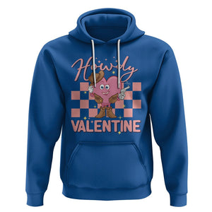 Cowboy Valentine Hoodie Funny Retro Howdy Valentine Western Heart TS02 Royal Blue Printyourwear