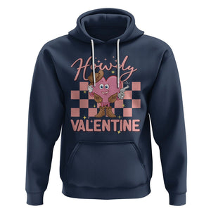 Cowboy Valentine Hoodie Funny Retro Howdy Valentine Western Heart TS02 Navy Printyourwear